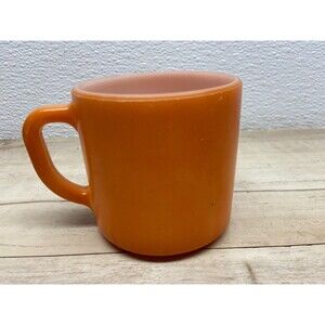 Vtg Florida Coffee Break Orange Glass Mug